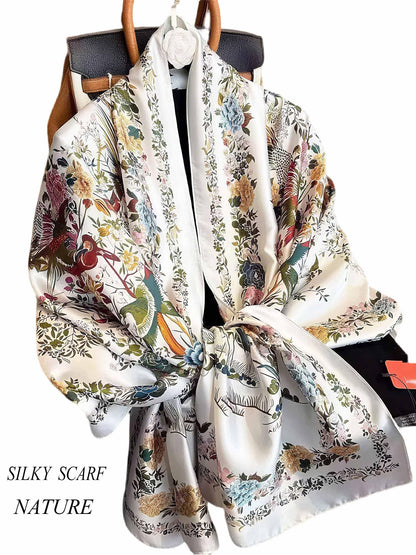 Large Shawl Scarf For Women Lightweight Wraps Silky Headscarf Long Sunscreen Scarfs