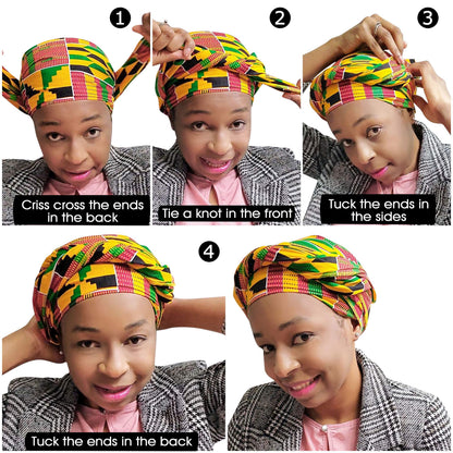 Ankara African Print Soft Headwraps Headband Long Hair Head Wrap Scarf Turban Tie Jersey Knit African head wraps