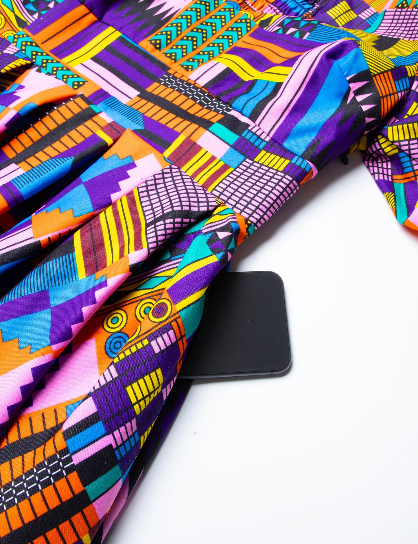 Women's African Print Dress Ankara Wax Dresses Lantern Sleeves