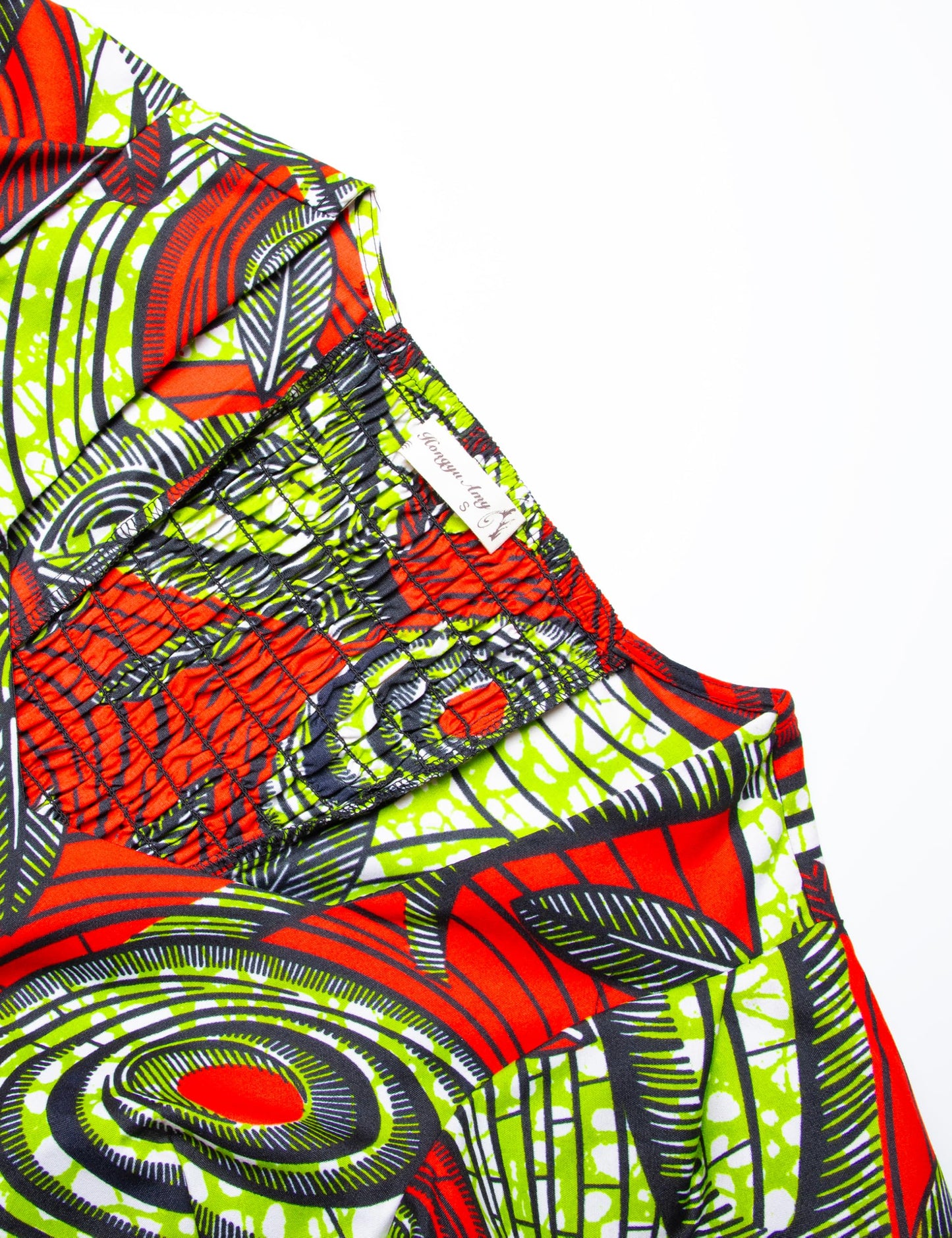 Women's African Print Dress Ankara Wax Dresses Lantern Sleeves