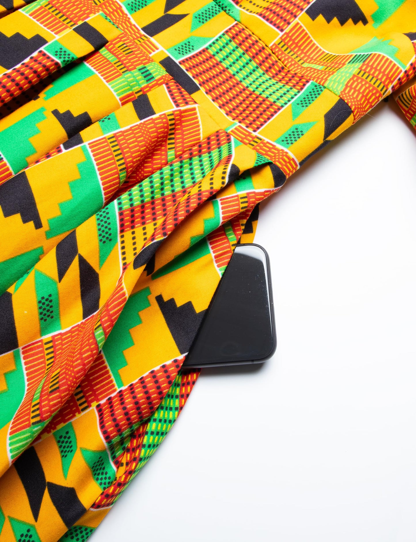 Women's African Print Dress Ankara Wax Dresses Lantern Sleeves