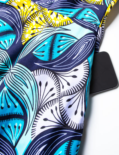 African Print Sleeveless Dress Ankara Lace-up Dress Wax Fashion Dress