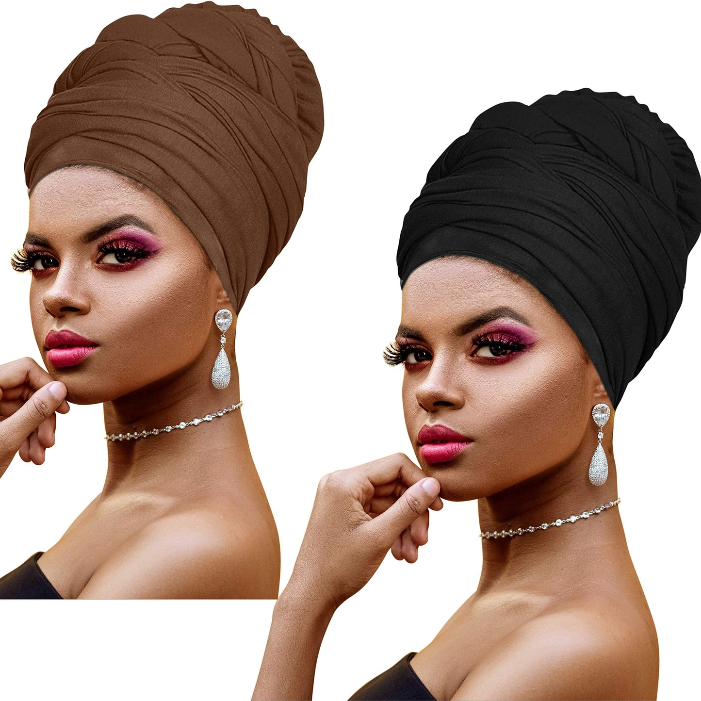 Ankara African Print Soft Headwraps Headband Long Hair Head Wrap Scarf Turban Tie Jersey Knit African head wraps