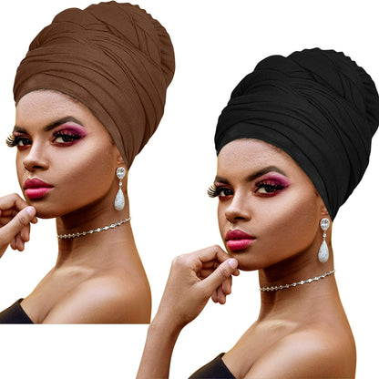Ankara African Print Soft Headwraps Headband Long Hair Head Wrap Scarf Turban Tie Jersey Knit African head wraps