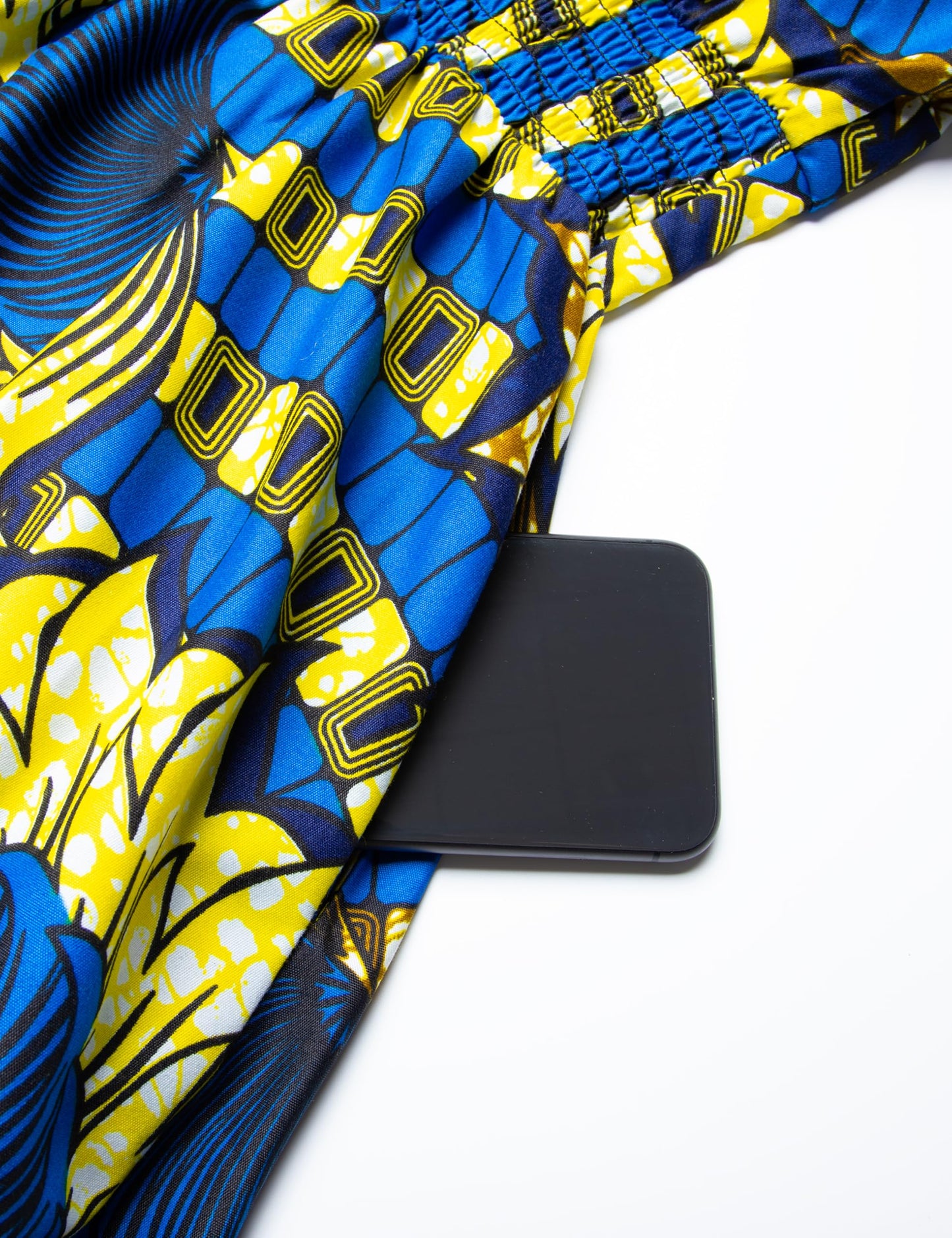 Women's African Print Dress Ankara Wax Dresses Lantern Sleeves