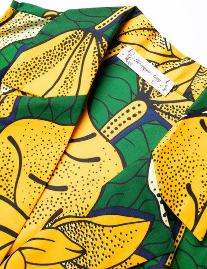 African Print Sleeveless Dress Ankara Lace-up Dress Wax Fashion Dress