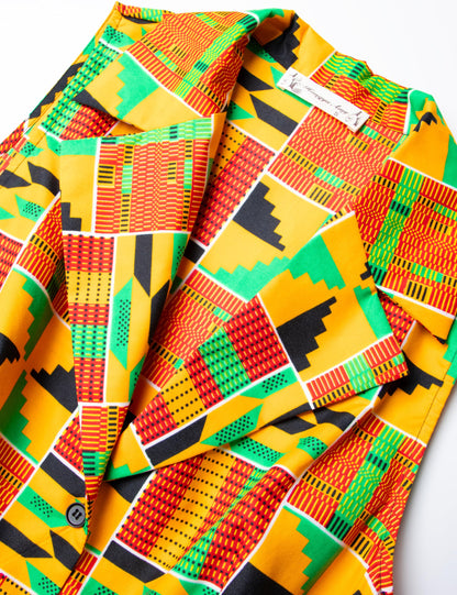 African Print Sleeveless Dress Ankara Lace-up Dress Wax Fashion Dress