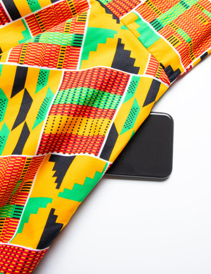 African Print Sleeveless Dress Ankara Lace-up Dress Wax Fashion Dress