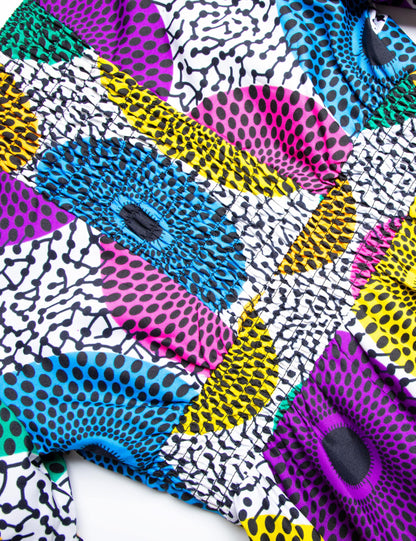 Women's African Print Dress Ankara Wax Dresses Lantern Sleeves
