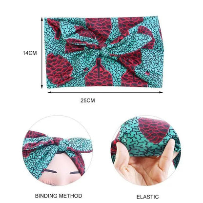 New Vintage African Print Stretch Bandana Head Wrap Long Scarf satin Floral Women Party Turban Headwear Cap Hair Accessories
